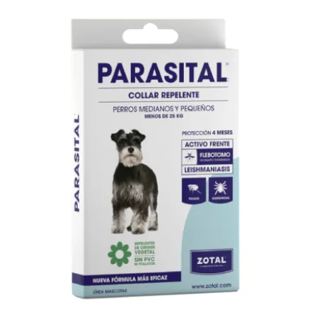 PARASITAL COLLAR REPELENTE PERROS MEDIANOS Y PEQUEÑOS -25 K