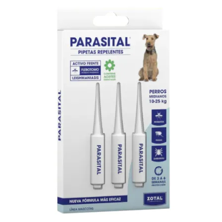 PARASITAL PIPETAS REPELENTES PERROS MEDIANOS 10-25 K