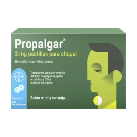 PROPALGAR 3 MG PASTILLAS CHUPAR MIEL Y NARANJA