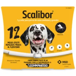 SCALIBOR 1 G 1 COLLAR PARA PERROS DE RAZAS MEDIANAS Y GRANDES (BLANCO)
