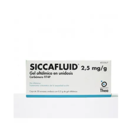 SICCAFLUID 2,5 MG/G GEL OFTALMICO 30 MONODOSIS 0,5 G