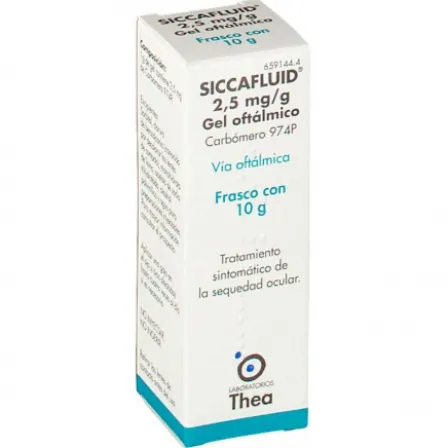 SICCAFLUID 2,5 MG/G GEL OFTALMICO 1 TUBO 10 G