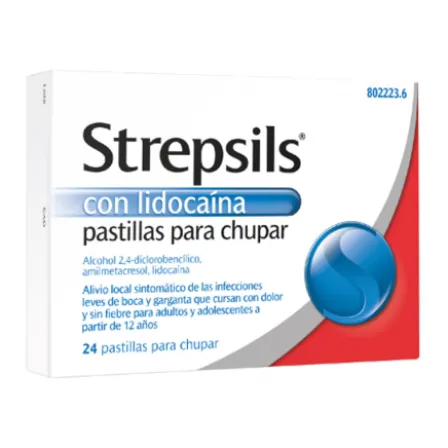 STREPSILS LIDOCAINA 24 PASTILLAS PARA CHUPAR
