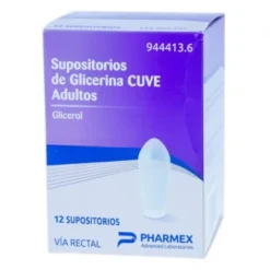 SUPOSITORIOS DE GLICERINA CUVE ADULTOS 3 G 12 SUPOSITORIOS