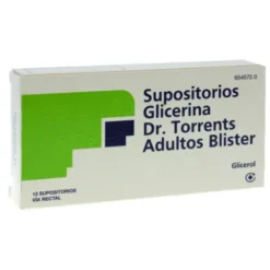 SUPOSITORIOS GLICERINA DR TORRENTS ADULTOS 3.27 G 12 SUPOSITORIOS (BLISTER)