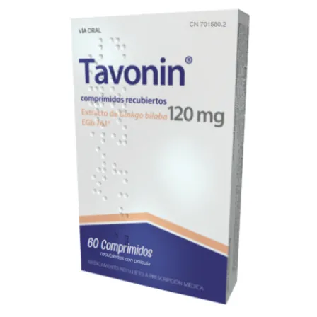 TAVONIN 120 MG 60 COMPRIMIDOS RECUBIERTOS