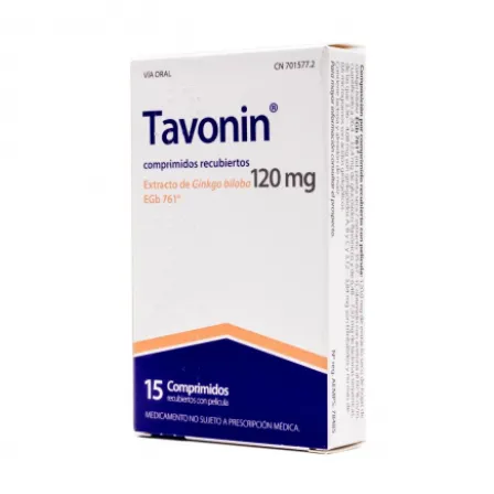 TAVONIN 120 MG 15 COMPRIMIDOS RECUBIERTOS