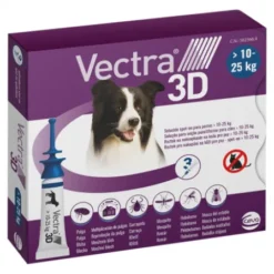 VECTRA 3D 196/17,4/1429 MG SOLUCION SPOT-ON PARA PERROS 10-25 KG 3 PIPETAS 3,6 ML