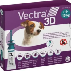 VECTRA 3D 87/7,7/635 MG SOLUCION SPOT-ON PARA PERROS 4-10 KG 3 PIPETAS 1,6 ML