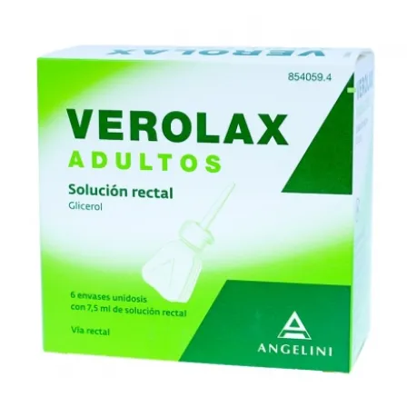VEROLAX ADULTOS 5.4 ML SOLUCION RECTAL 6 ENEMAS 7.5 ML